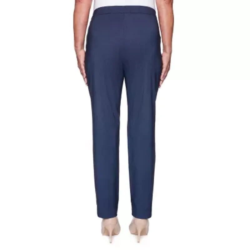 Alfred Dunner Classics Womens Slim Mid Rise Pull-On Pant