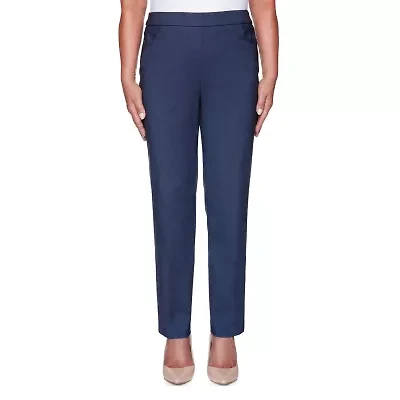Alfred Dunner Classics Womens Slim Mid Rise Pull-On Pant