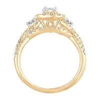 Womens 1 CT. T.W. Natural White Diamond 10K Gold Bridal Set