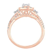 Womens 1 CT. T.W. Natural White Diamond 10K Rose Gold Bridal Set