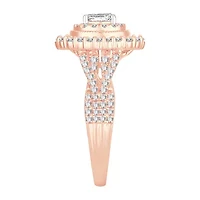 Womens 1 CT. T.W. Natural White Diamond 10K Gold Oval Engagement Ring