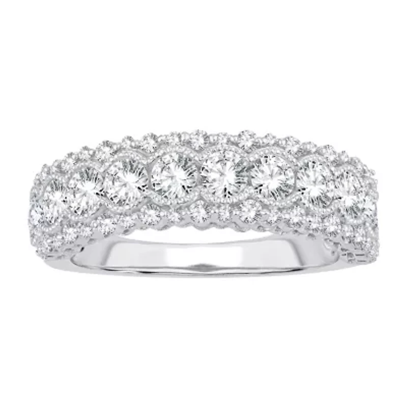 Womens 1 1/2 CT. T.W. Natural White Diamond 10K Gold Anniversary Band