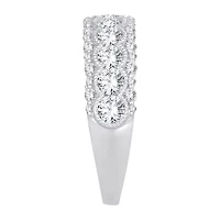 Womens 1 1/2 CT. T.W. Natural White Diamond 10K Gold Anniversary Band