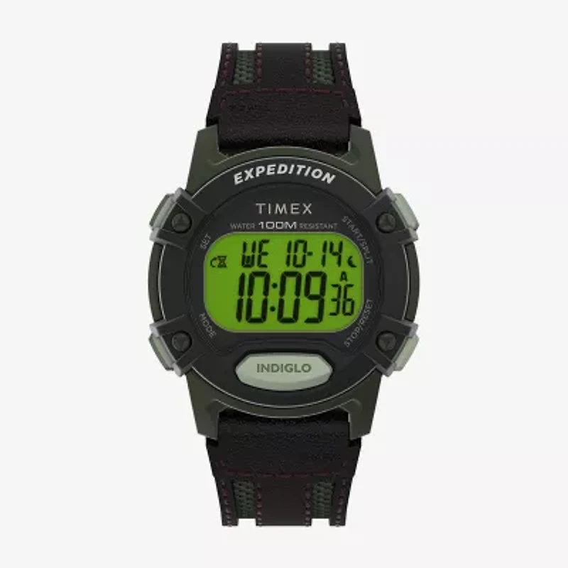 Timex Mens Brown Leather Strap Watch Tw4b24400jt