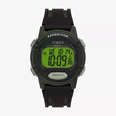 Timex Mens Brown Leather Strap Watch Tw4b24400jt