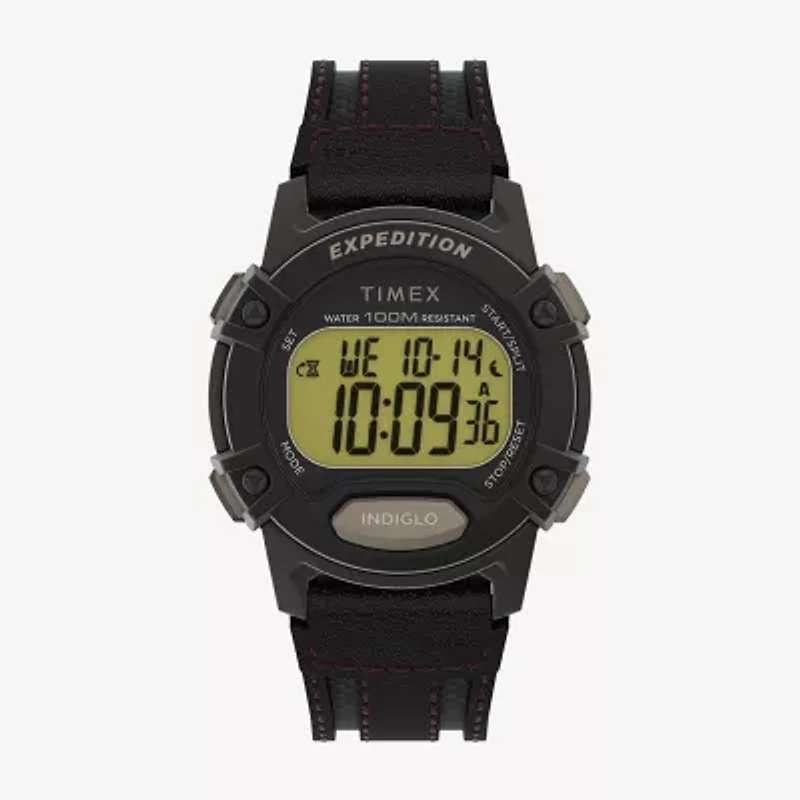 Timex Mens Brown Leather Strap Watch Tw4b24500jt