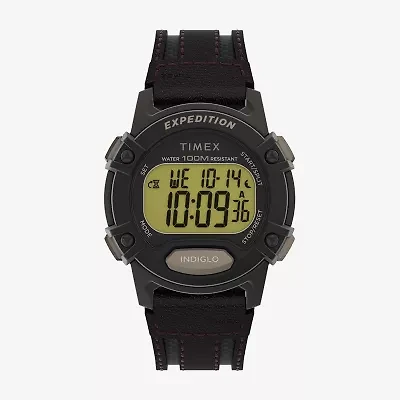 Timex Mens Brown Leather Strap Watch Tw4b24500jt