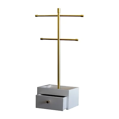 Hives And Honey Aria White Jewelry Stand