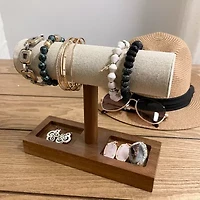 Hives And Honey Lisa Pine Bar White Jewelry Stand