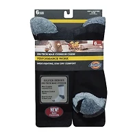 Dickies Dri-Tech Max Cushion Work Mens 6 Pair Crew Socks