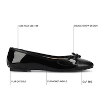 Journee Collection Kaiah Womens Cap Closed Toe Ballet Flats