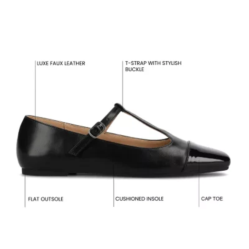 Journee Collection Theah Womens Cap Closed Toe Mary Jane Shoes