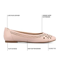 Journee Collection Kamrah Womens Round Closed Toe Ballet Flats