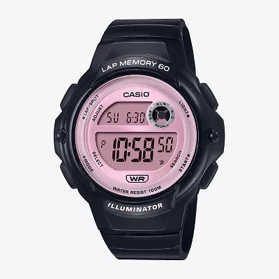 Casio Womens Digital Black Strap Watch Lws1200h-1a2v