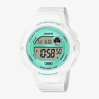 Casio Womens Digital White Strap Watch Lws1200h-7a3v