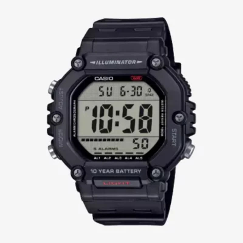 Casio Mens Digital Black Strap Watch Ae1600h-1av