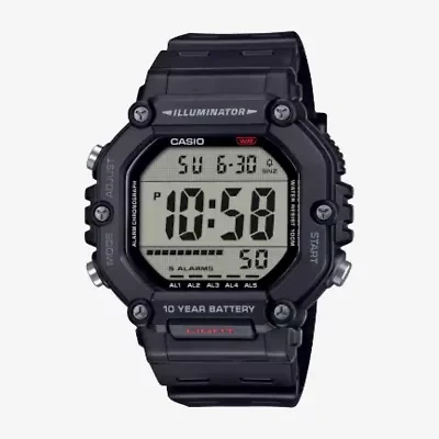 Casio Mens Digital Black Strap Watch Ae1600h-1av