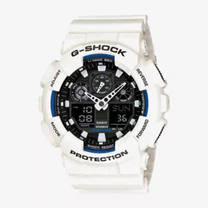Casio G-Shock Mens White Strap Watch Ga100b-7a