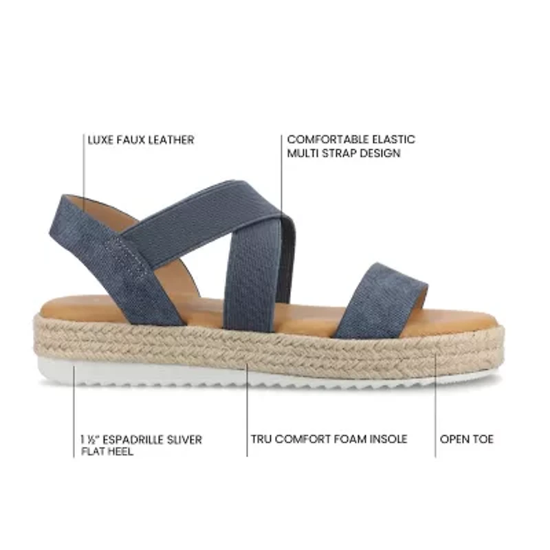 Journee Collection Womens Caroline Wedge Sandals
