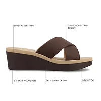 Journee Collection Womens Biara Wedge Sandals