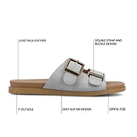 Journee Collection Womens Cosette Adjustable Strap Flat Sandals