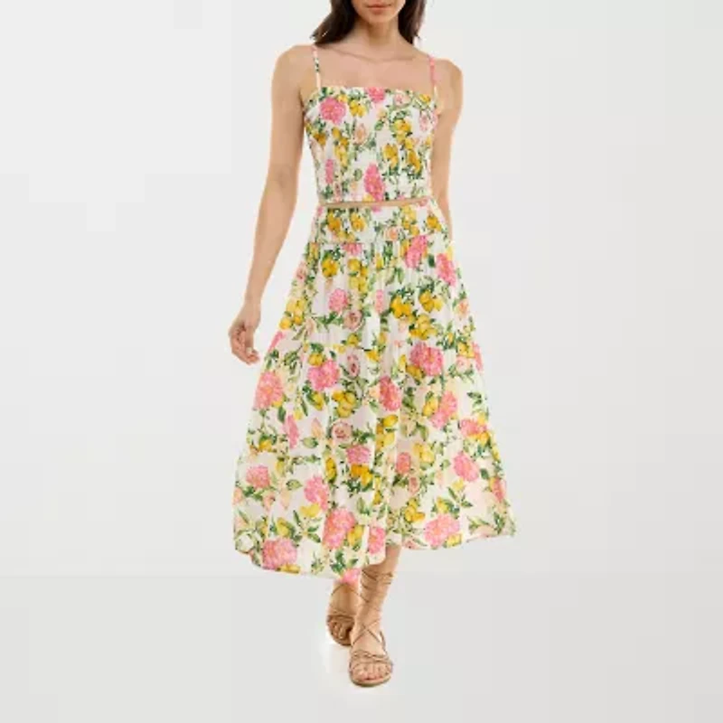 City Triangle Womens Midi Floral Juniors Dress Set