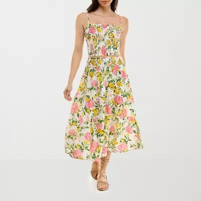 City Triangle Womens Midi Floral Juniors Dress Set