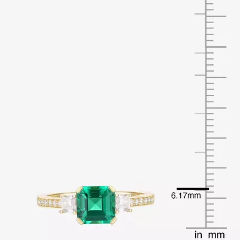 Womens Gemstone 14K Gold Over Silver Halo Delicate Cocktail Ring