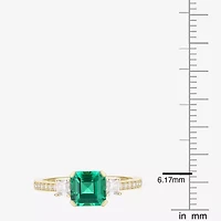 Womens Gemstone 14K Gold Over Silver Halo Delicate Cocktail Ring