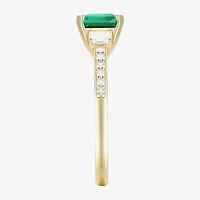 Womens Gemstone 14K Gold Over Silver Halo Delicate Cocktail Ring