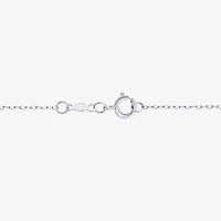 "Mom" Womens 1/4 CT. T.W. Lab Grown White Diamond Sterling Silver Heart 18 Inch Pendant Necklace