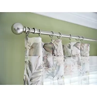 Liz Claiborne Lisette Printed Rod Pocket Sheer Single Curtain Panel