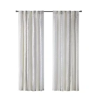 INK+IVY Cora Rod Pocket Back Tab Light-Filtering Set of 2 Curtain Panel