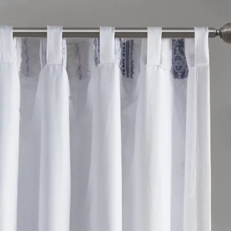 Madison Park Isabella Rod Pocket Back Tab Light-Filtering Single Curtain Panel