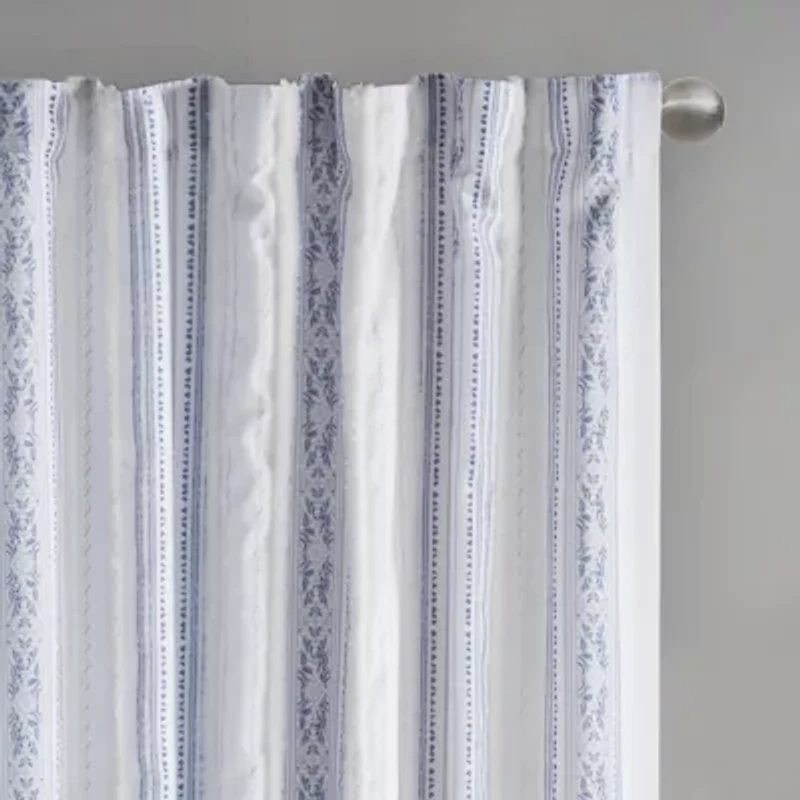 Madison Park Isabella Rod Pocket Back Tab Light-Filtering Single Curtain Panel