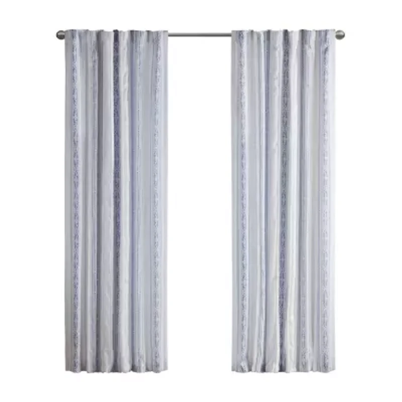 Madison Park Isabella Rod Pocket Back Tab Light-Filtering Single Curtain Panel