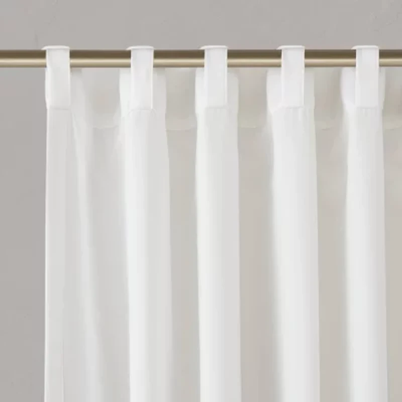 Madison Park Lexus Rod Pocket Back Tab Light-Filtering Set of 2 Curtain Panel
