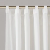 Madison Park Lexus Rod Pocket Back Tab Light-Filtering Set of 2 Curtain Panel