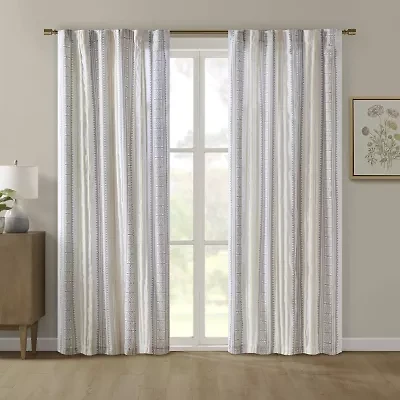 Madison Park Naomi Rod Pocket Back Tab Light-Filtering Single Curtain Panel
