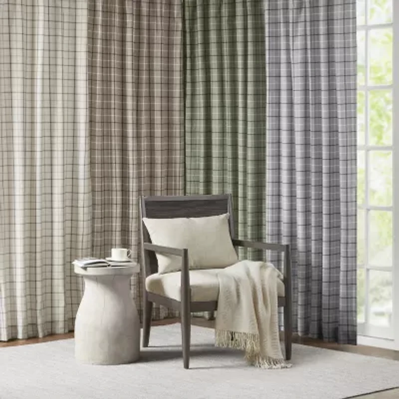 Madison Park Salford Rod Pocket Back Tab Light-Filtering Single Curtain Panel