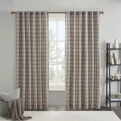Madison Park Salford Rod Pocket Back Tab Light-Filtering Single Curtain Panel