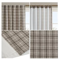 Madison Park Salford Rod Pocket Back Tab Light-Filtering Single Curtain Panel