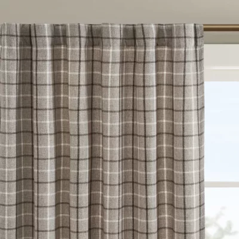 Madison Park Salford Rod Pocket Back Tab Light-Filtering Single Curtain Panel