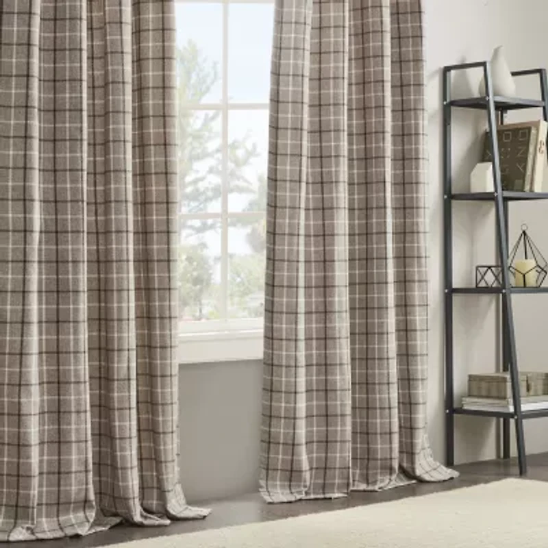 Madison Park Salford Rod Pocket Back Tab Light-Filtering Single Curtain Panel