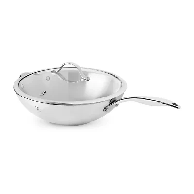 Henckels Aragon Stainless Steel 12.5" Wok with Lid