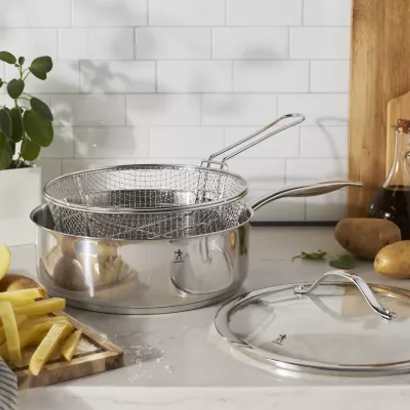 Henckels Aragon Stainless Steel 5-qt. Saute Pan with Lid and Fry Basket