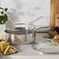 Henckels Aragon Stainless Steel 5-qt. Saute Pan with Lid and Fry Basket