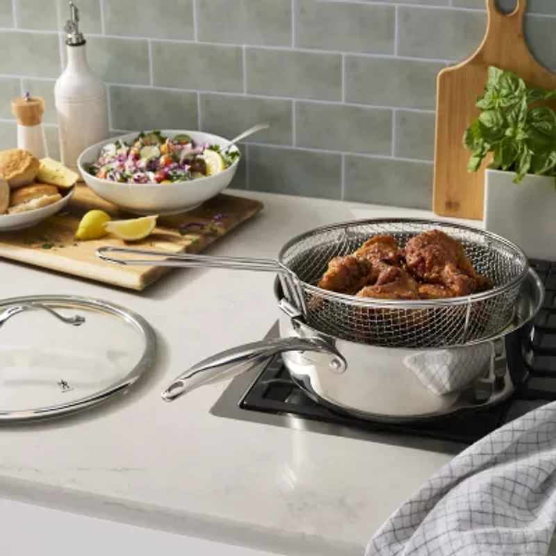 Henckels Aragon Stainless Steel 5-qt. Saute Pan with Lid and Fry Basket
