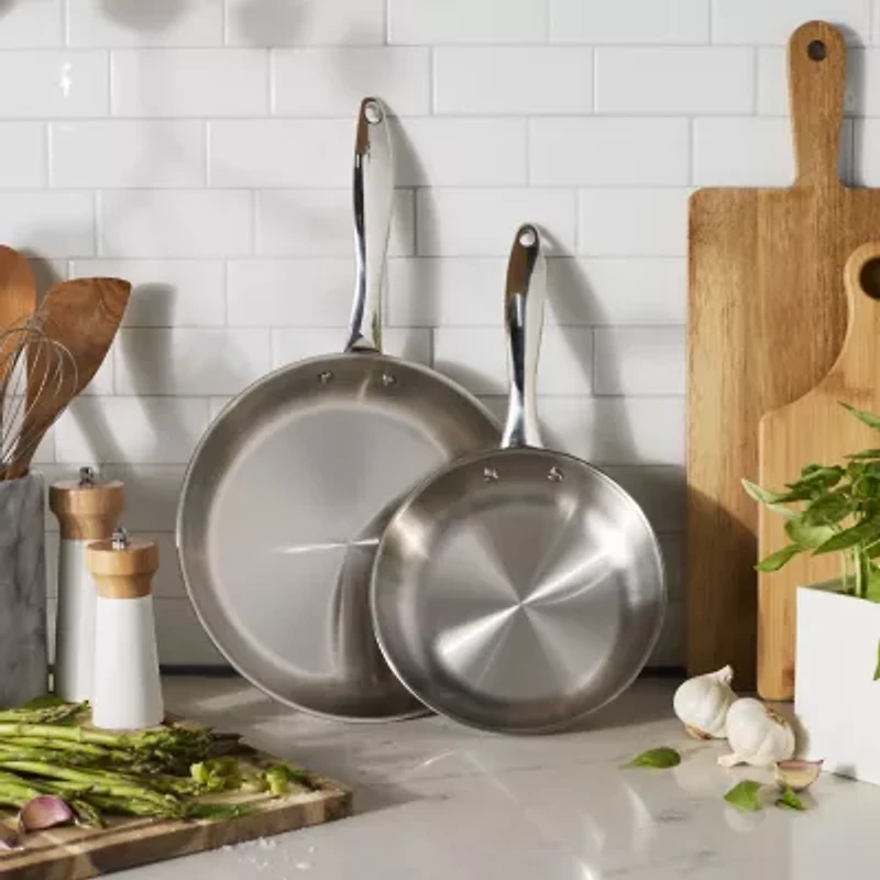 Henckels Aragon Stainless Steel 2-pc. Frypan Set