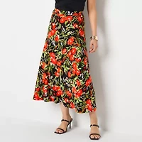 Black Label by Evan-Picone Knit Womens Mid Rise Maxi Skirt